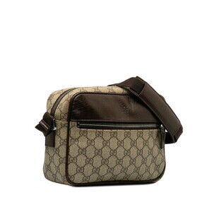 Gucci Leather Supreme Bag GG Crossbody Shoulder Beige Brown Tan